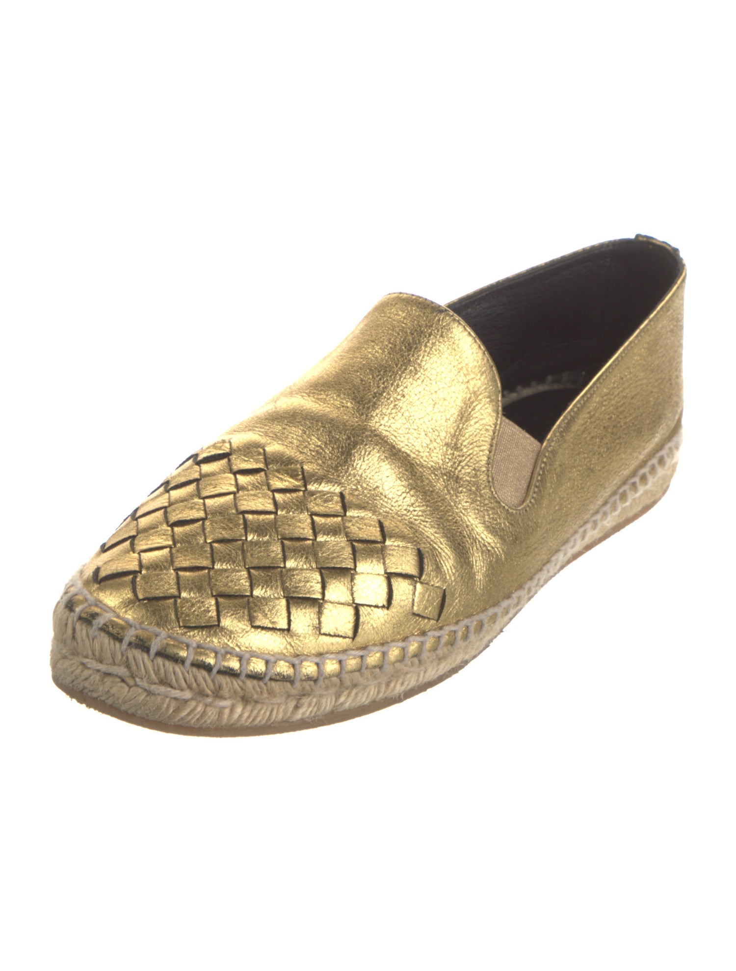 Bottega Veneta Intrecciato Weave Leather Espadrilles