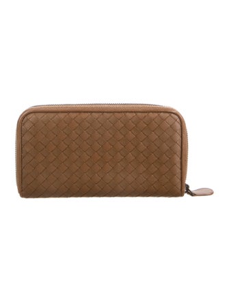 Bottega Veneta Intrecciato Weave Leather Continental Wallet