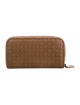 Bottega Veneta Intrecciato Weave Leather Continental Wallet