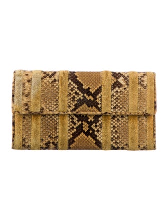 Bottega Veneta Snakeskin Animal Print Wallet