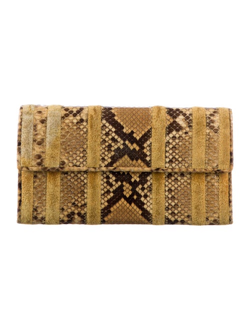 Bottega Veneta Snakeskin Animal Print Wallet