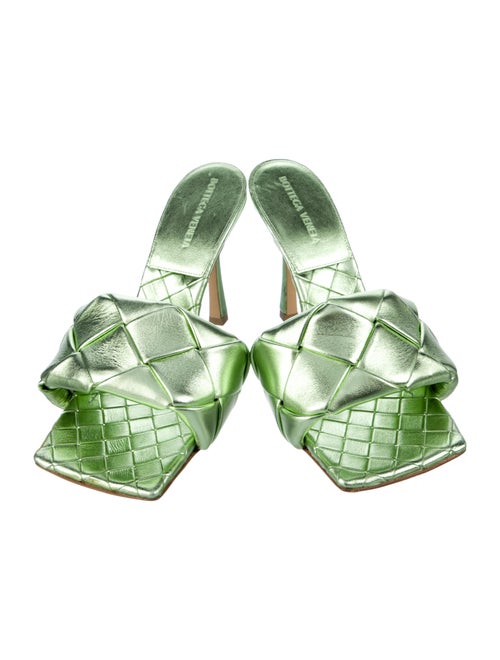 Bottega Veneta Intrecciato Weave Leather Slides