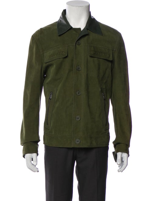 Bottega Veneta Leather Trucker Jacket