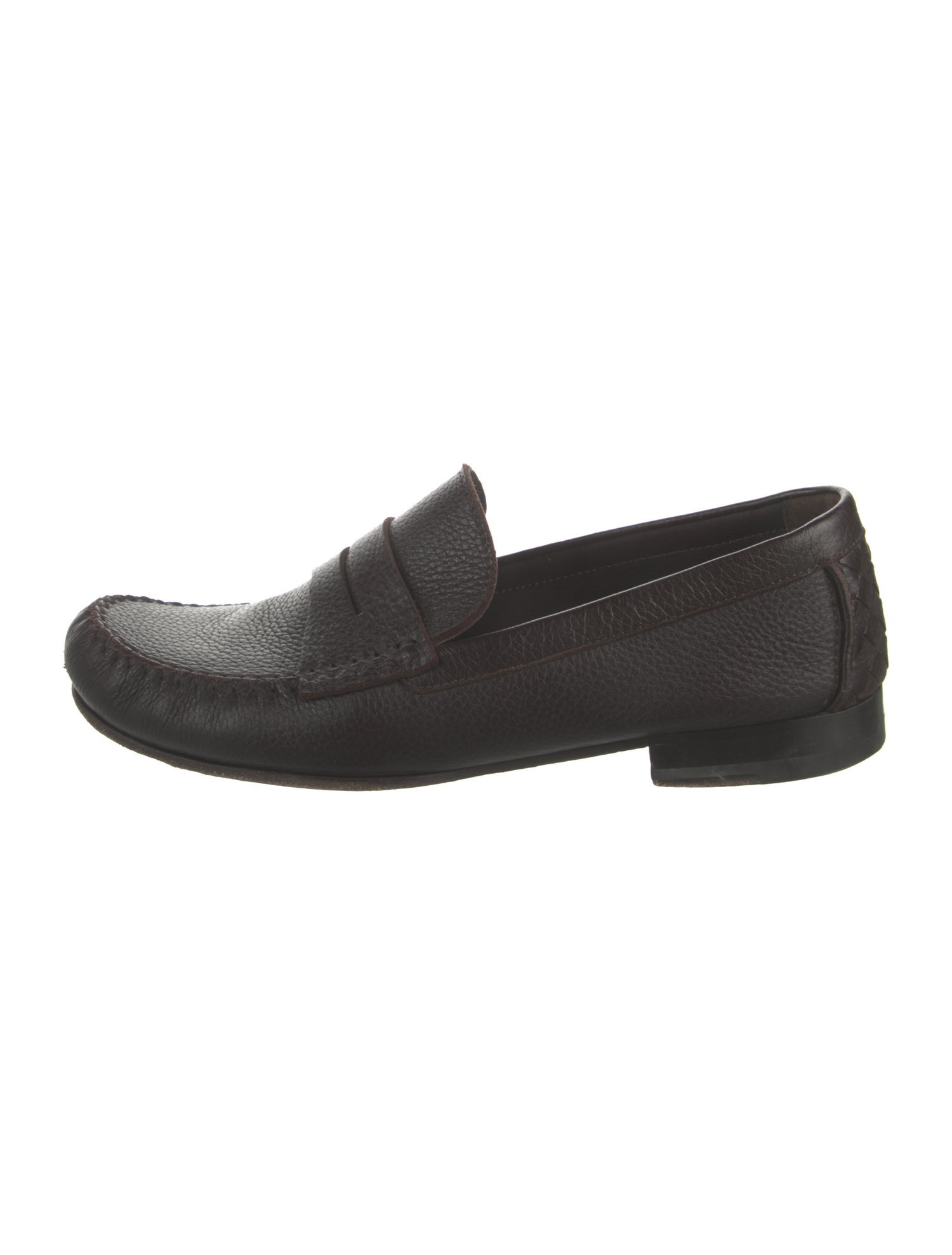 Bottega Veneta Intrecciato Weave Leather Dress Loafers