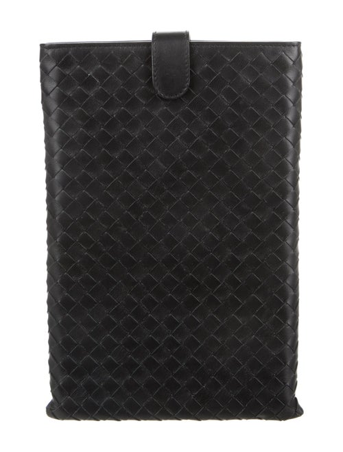 Bottega Veneta Black Leather Tablet Case.