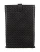 Bottega Veneta Black Leather Tablet Case.