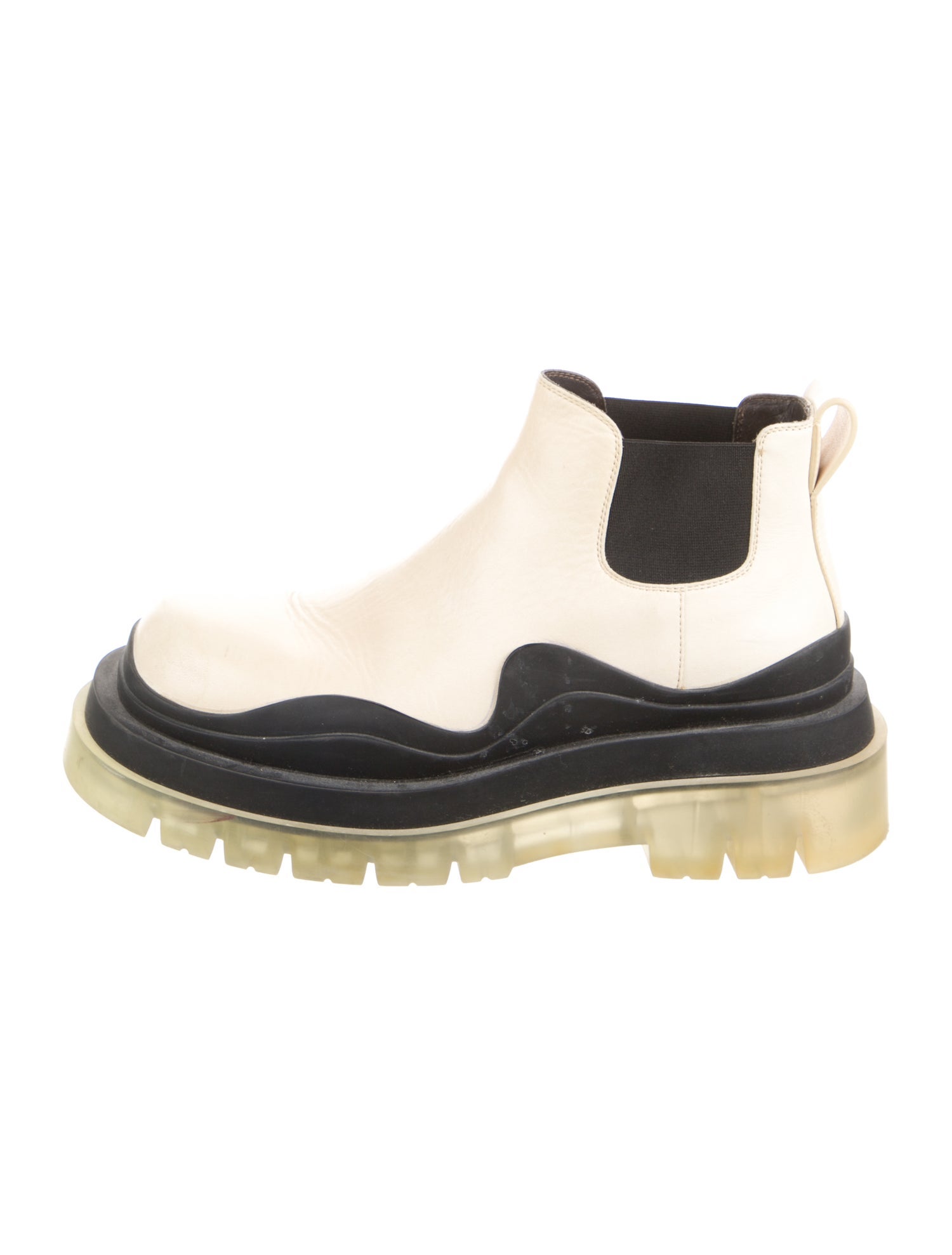 Bottega Veneta Leather Colorblock Pattern Chelsea Boots