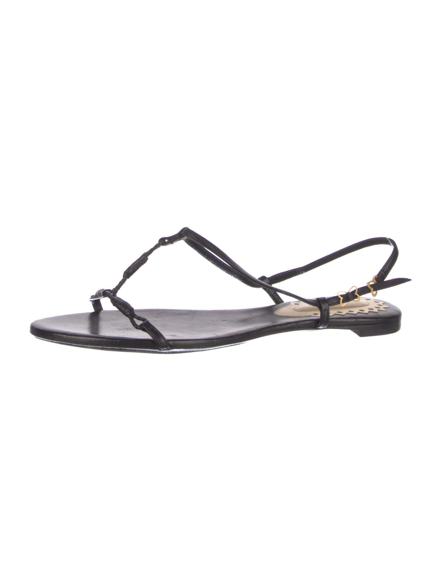 Bottega Veneta Leather Braided Accents Slingback Sandals