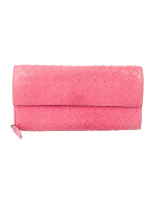 Bottega Veneta Intrecciato Weave Leather Continental Wallet