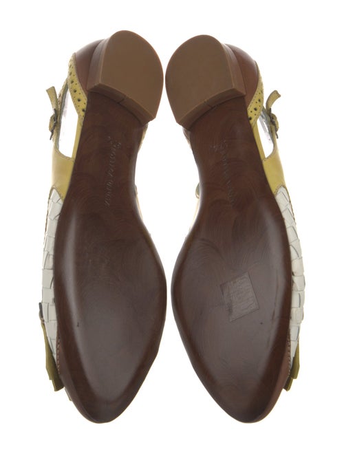 Bottega Veneta Leather Colorblock Pattern Flats