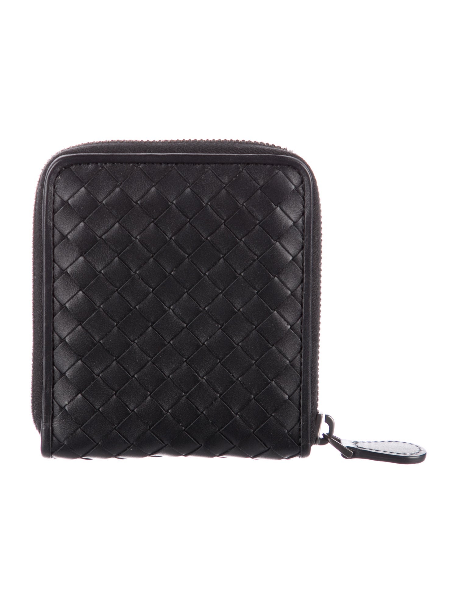 Bottega Veneta Intrecciato Weave Leather Compact Wallet