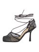 Bottega Veneta Leather Mesh Accents Sandals
