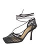 Bottega Veneta Leather Mesh Accents Sandals