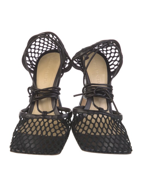 Bottega Veneta Leather Mesh Accents Sandals