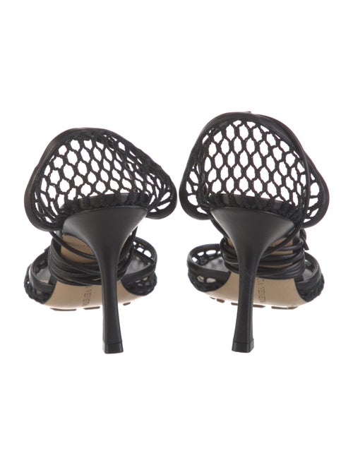 Bottega Veneta Leather Mesh Accents Sandals