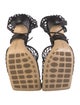 Bottega Veneta Leather Mesh Accents Sandals