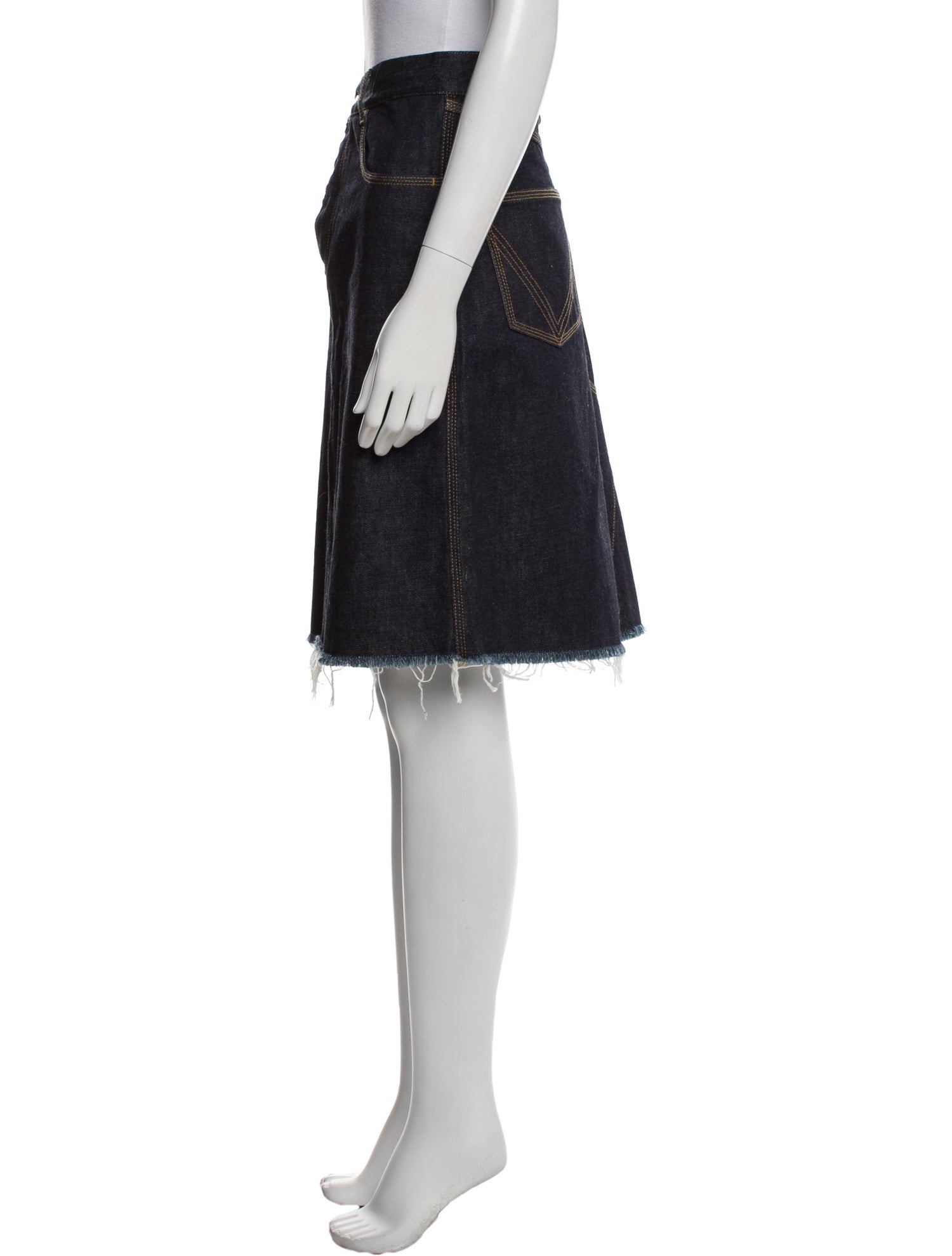 Bottega Veneta Raw-Edge Trim Knee-Length Skirt w/ Tags