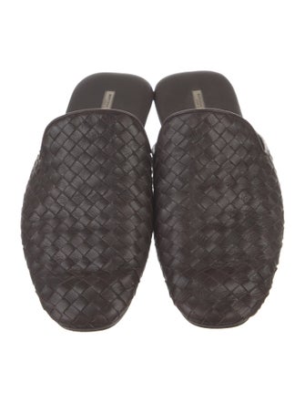 Bottega Veneta Intrecciato Weave Leather Slippers