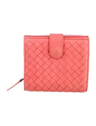 Bottega Veneta Intrecciato Weave Leather French Purse