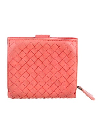 Bottega Veneta Intrecciato Weave Leather French Purse