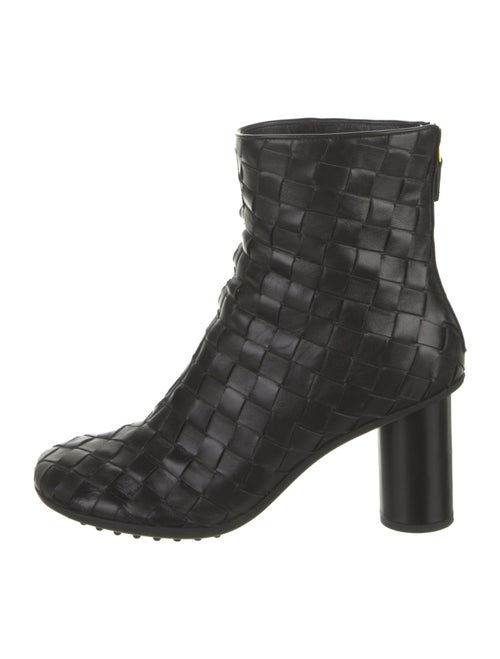 Bottega Veneta Intrecciato Weave Leather Combat Boots