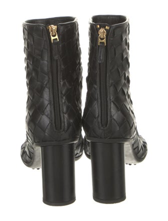 Bottega Veneta Intrecciato Weave Leather Combat Boots