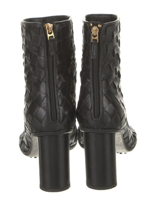 Bottega Veneta Intrecciato Weave Leather Combat Boots