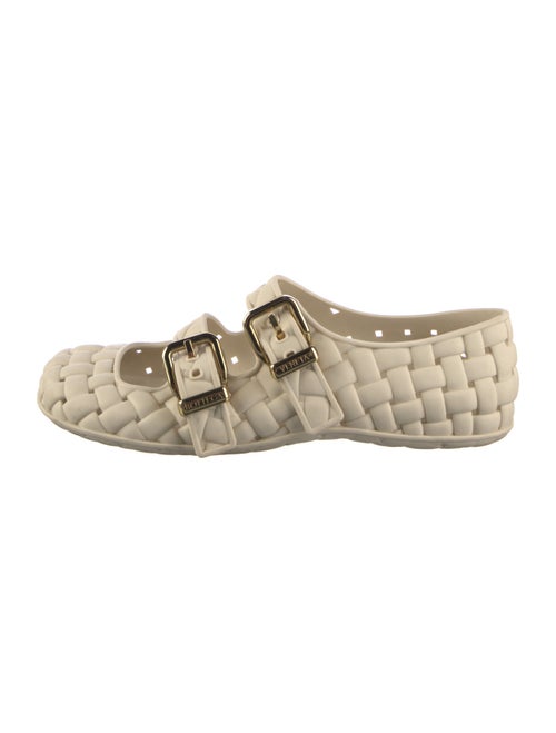 Bottega Veneta Intrecciato Weave Rubber Mary Jane Flats