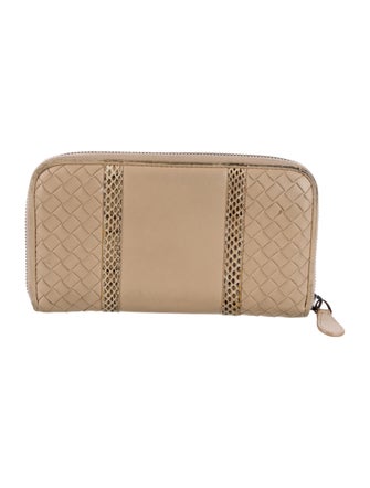 Bottega Veneta Intrecciato Weave Leather Continental Wallet
