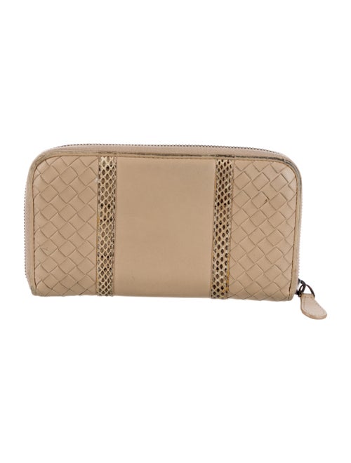 Bottega Veneta Intrecciato Weave Leather Continental Wallet