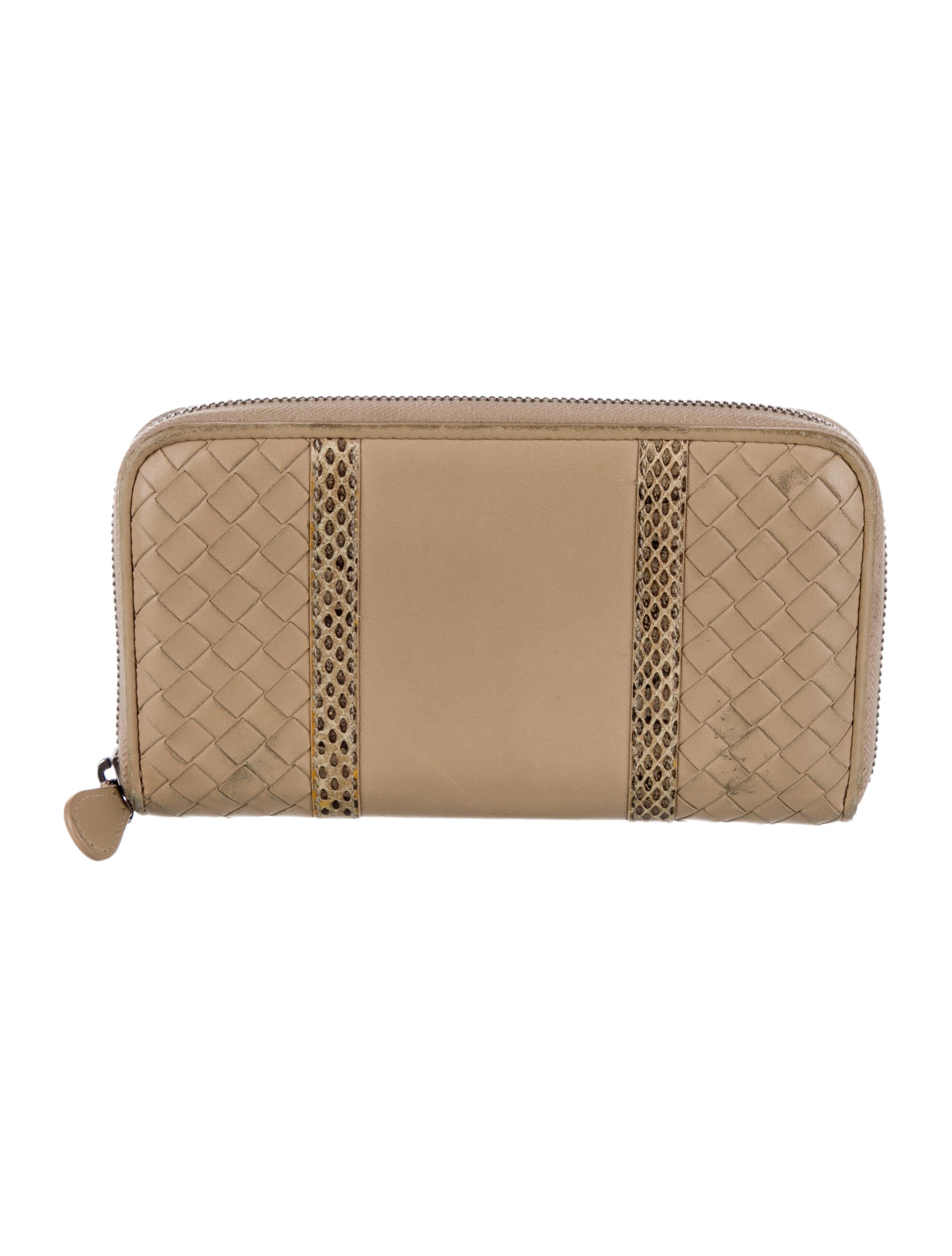 Bottega Veneta Intrecciato Weave Leather Continental Wallet