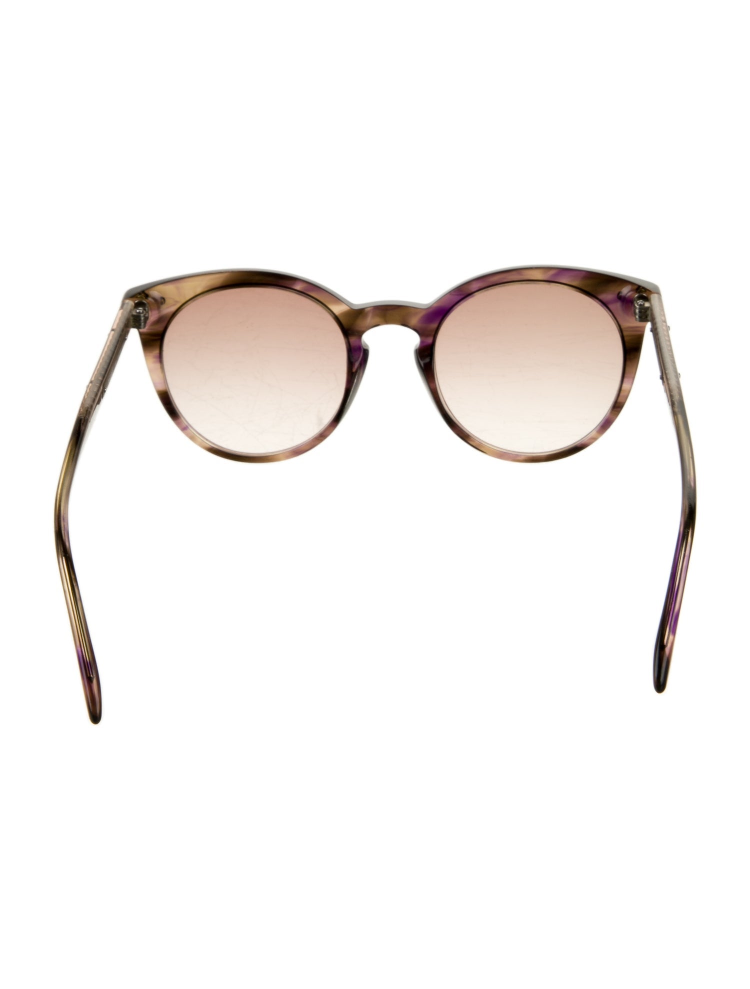 Bottega Veneta Intrecciato Weave Round Sunglasses