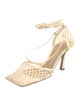 Bottega Veneta Mesh Leather Trim Embellishment D'Orsay Pumps