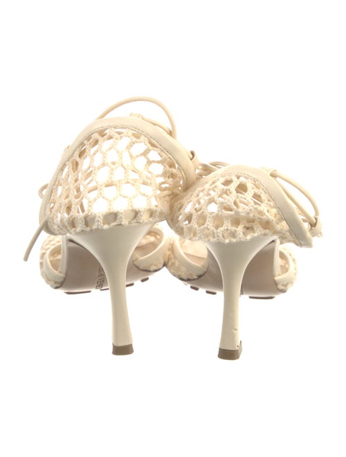 Bottega Veneta Mesh Leather Trim Embellishment D'Orsay Pumps