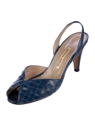 Bottega Veneta Intrecciato Weave Leather Slingback Sandals