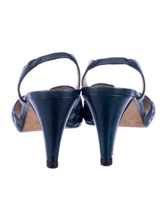 Bottega Veneta Intrecciato Weave Leather Slingback Sandals