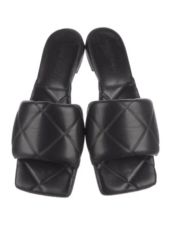 Bottega Veneta Intrecciato Weave Leather Slides