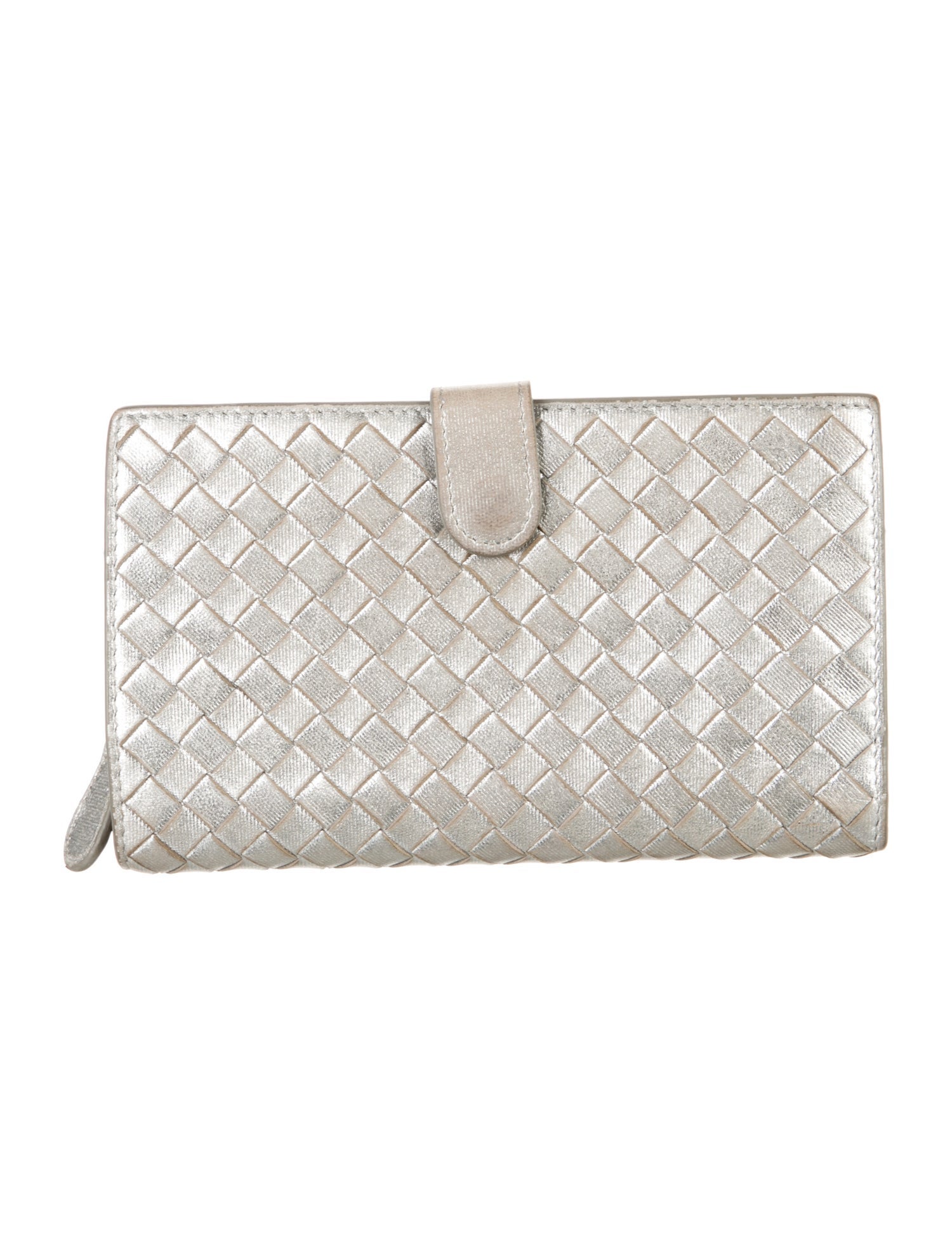 Bottega Veneta Intrecciato Weave Leather French Purse