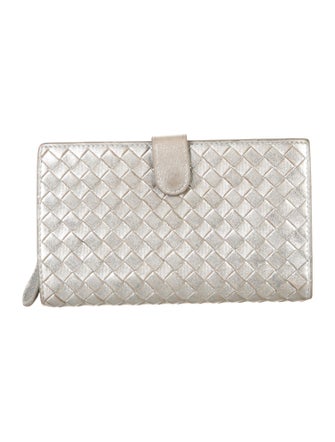 Bottega Veneta Intrecciato Weave Leather French Purse