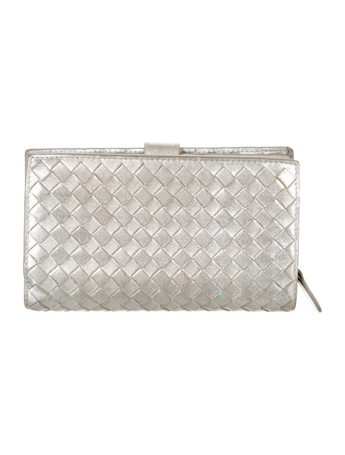 Bottega Veneta Intrecciato Weave Leather French Purse