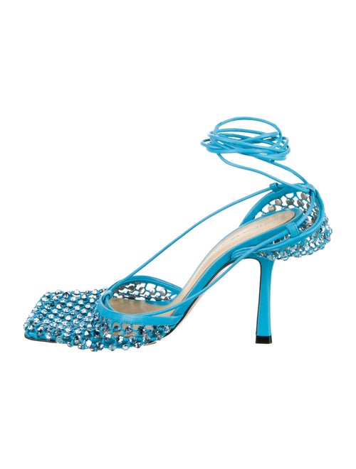 Bottega Veneta Mesh Crystal Embellishments Slingback Pumps