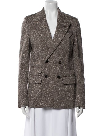 Bottega Veneta 2021 Tweed Pattern Blazer