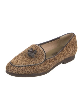 Bottega Veneta Ponyhair Animal Print Loafers