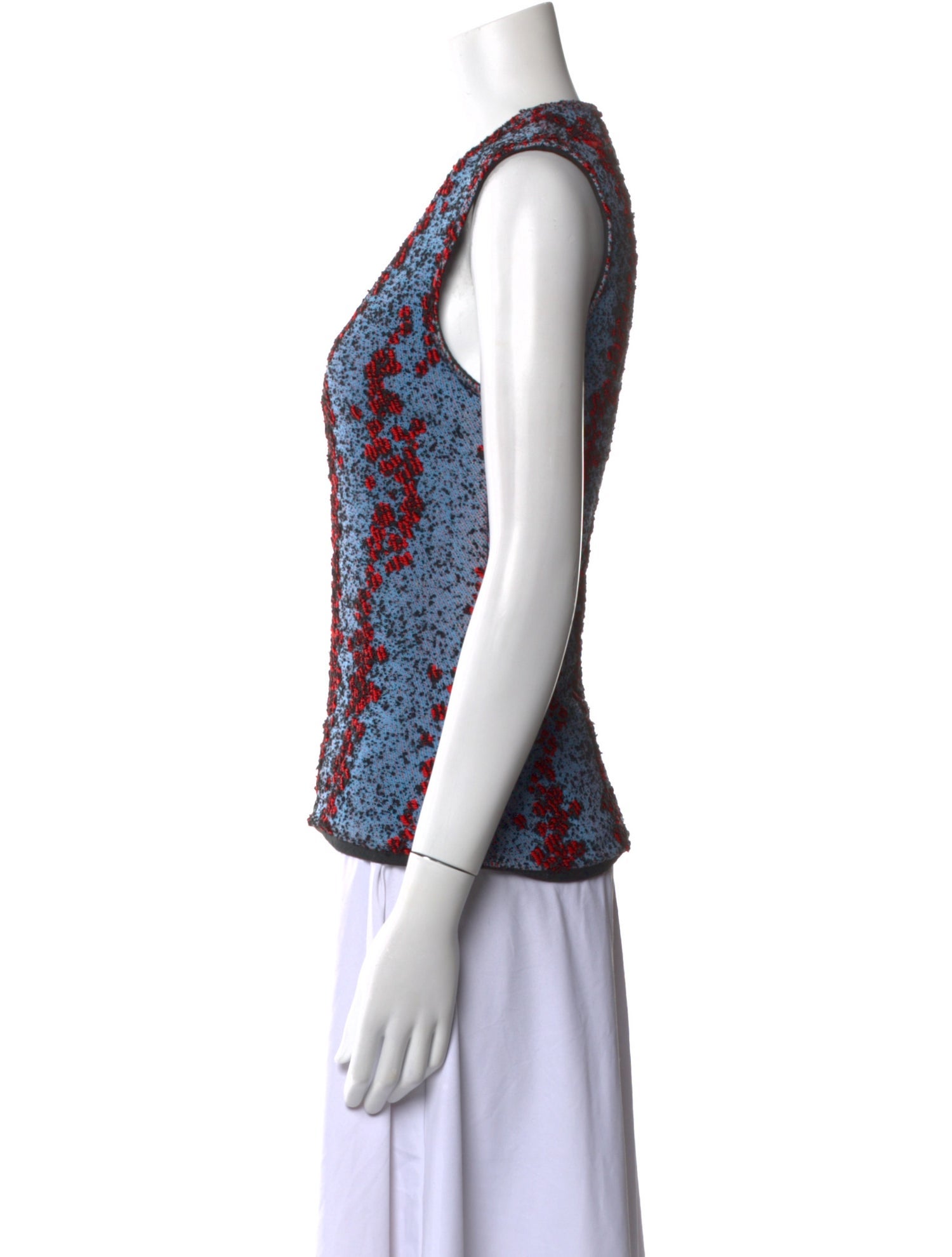 Bottega Veneta Printed Scoop Neck Top