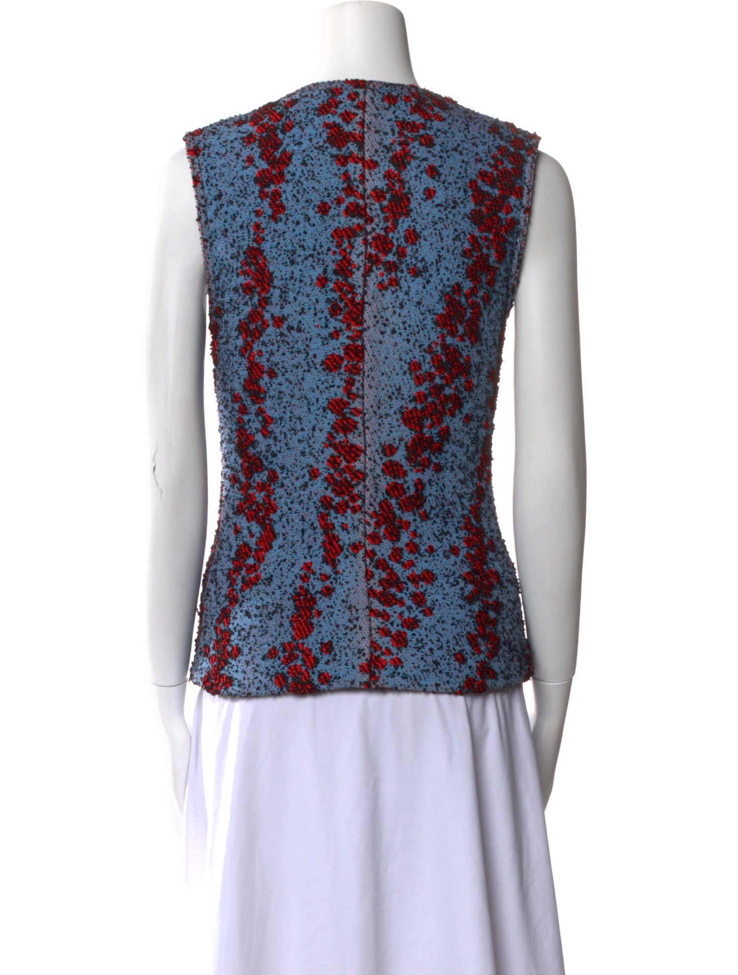 Bottega Veneta Printed Scoop Neck Top