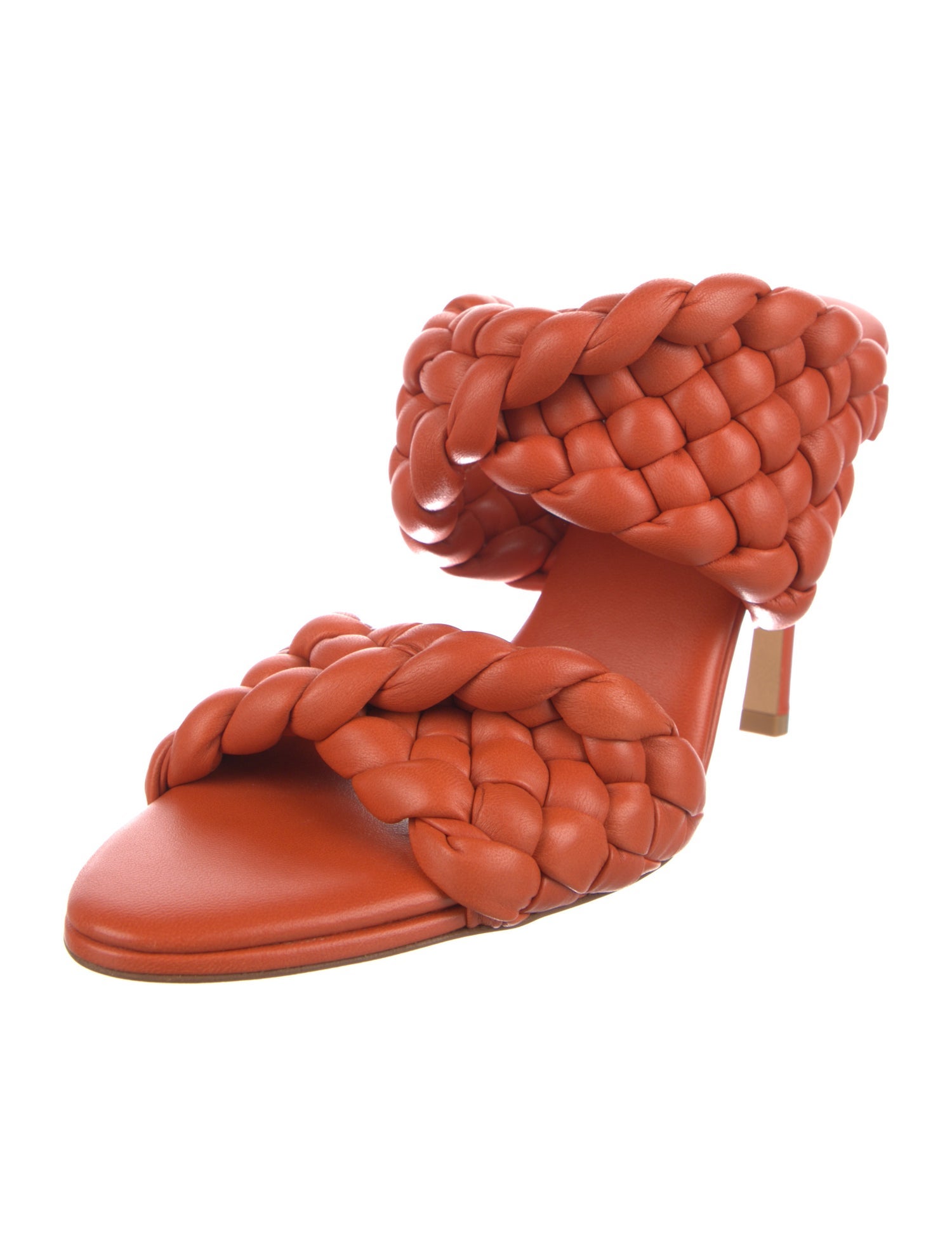 Bottega Veneta Intrecciato Weave Leather Slides