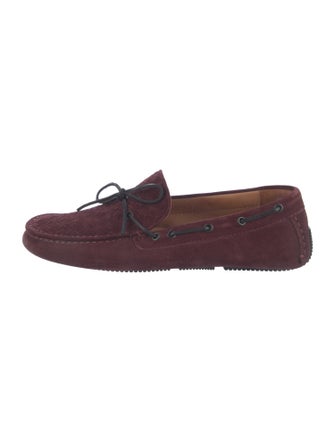 Bottega Veneta Intrecciato Weave Suede Moccasins