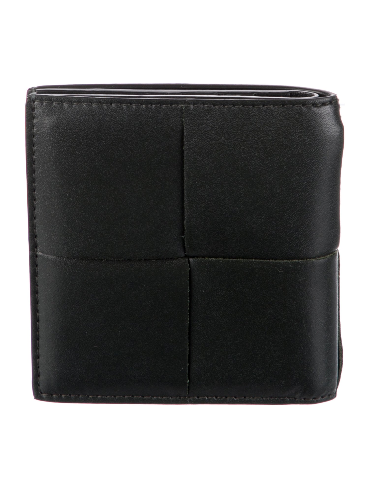 Bottega Veneta Intrecciato Weave Leather Compact Wallet