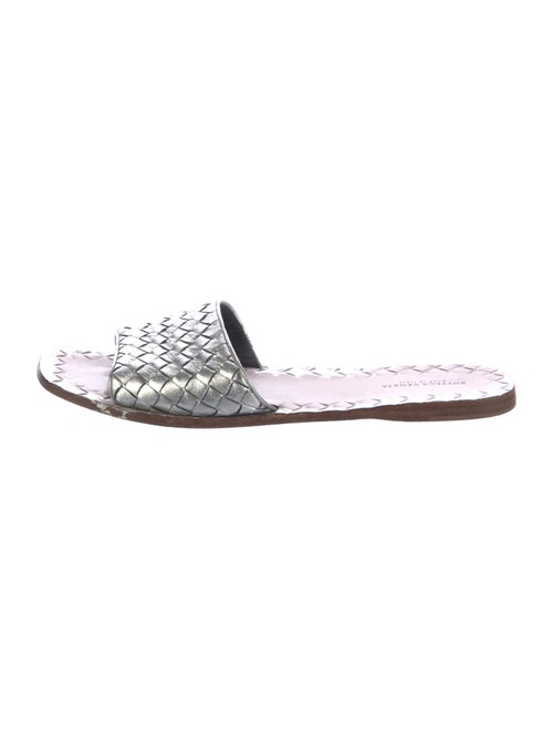Bottega Veneta Intrecciato Weave Leather Slides