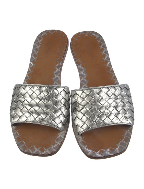 Bottega Veneta Intrecciato Weave Leather Slides